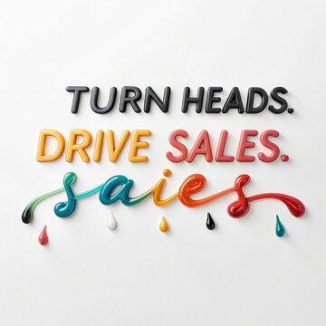 Trendy Commercial Slogans with Stunning Visual Design in liquid style 