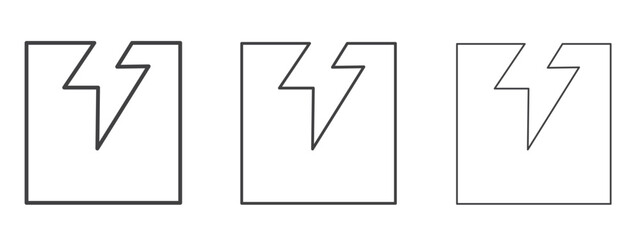 Crack icon in line art doodle style. Editable stroke outline sign, eps 10