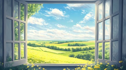 Fototapeta premium window in the morning