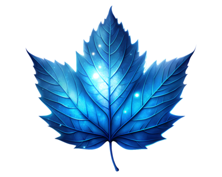 blue and white leaf illustration isolated on white background. PNG Transparent file type with high definition quality And vibrant color grading Available.
