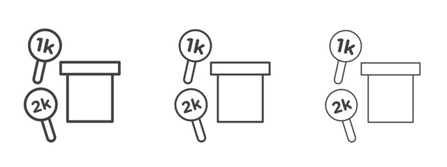 Auction icon in line art doodle style. Editable stroke outline sign, eps 10