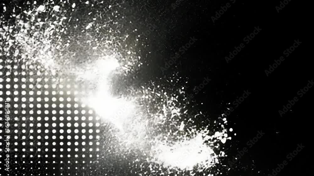 Aufkleber Monochrome Halftone Vector Texture Overlay with Subtle Splattered Abstract Patterns