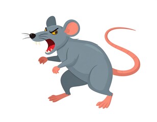 Fototapeta premium Angry cartoon rat (2)