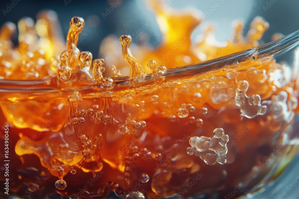 Poster exploration of abstract jellylike structures under macro view in laboratory setting, 4k abstract sci