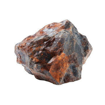 Rough Hematite Rock Specimen, Isolated, Studio Shot, Geology