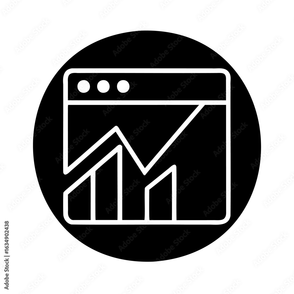 Poster visualizing financial growth and market trend analysis data on a digital dashboard