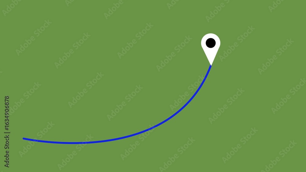 Leinwandbilder blue color gps location signal point and location tracking mark, location pointer icon animation. wi