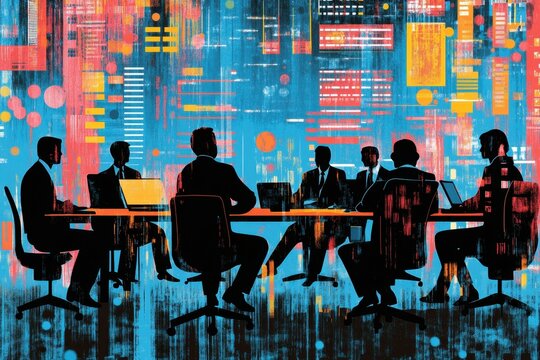 Data processing involving diverse business professionals in a collaborative meeting setting, data processing over diverse business people at meeting