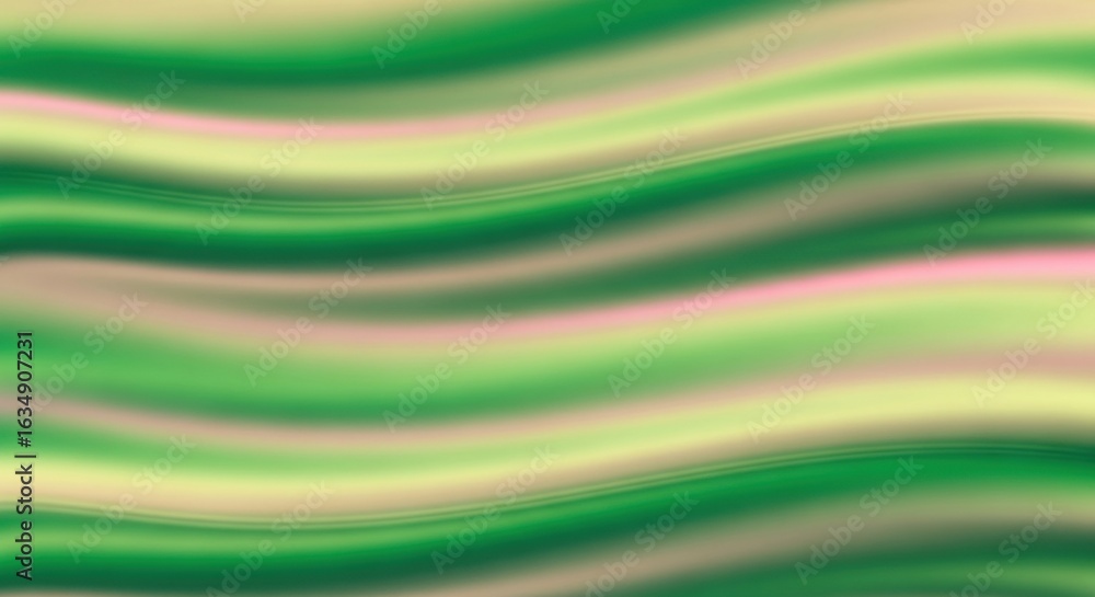 Aufkleber abstract green and pink wavy pattern with soft gradient blends