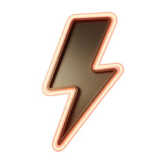 Chocolate lightning bolt candy isolated on transparent background