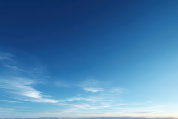 photorealistic ultraminimalist depiction of expansive blue sky serving as modern backdrop for website