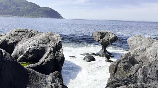 Stone polished by water in Norway