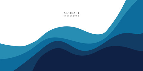 Sea waves layered vector background curve brhouce in bussines.
