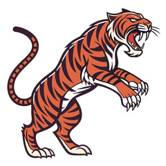 tiger cartoon isolated on white