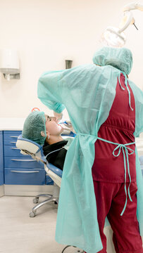 Dental graft at the dentist office during surgery