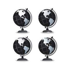 world map and globe