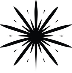 Obraz premium A black and white picture of a star with a star on it