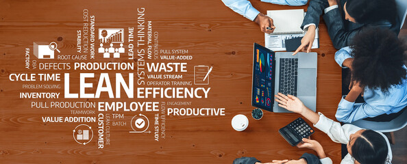 Panorama top view multiracial analyst team use BI dashboard display on laptop screen, analyzing financial data for strategic decision. Fintech analyzes marketing indicators. Concord Amity