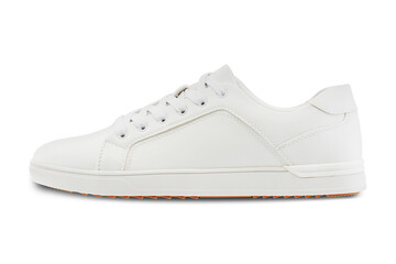 Men's casual white shoe side view