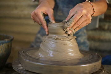 Traditional pottery making in Rabinal, Baja Verapaz, Guatemala
