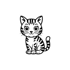 vector illustration of a cat photo image jpg .