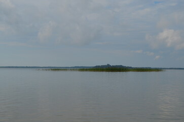 clouds over the river Lake Svityaz, Shatsk Lakes, Ukraine