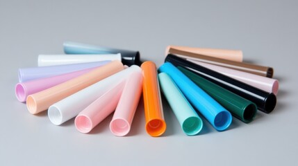 Colorful cylinders abstract design background