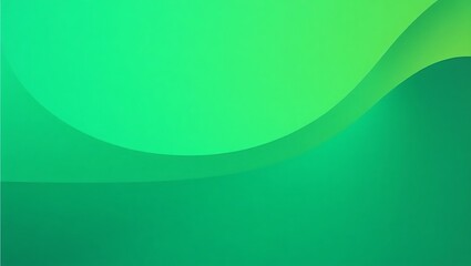 Modern abstract gradient background with smooth flowing curves and subtle glow, in vibrant green and teal tones, high resolution, perfect for corporate and tech design. Generative Ai.