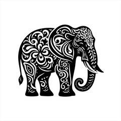 Fototapeta premium Ornate Elephant Decorative Art Illustration.
