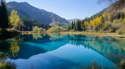 Fototapeta premium lake and mountains