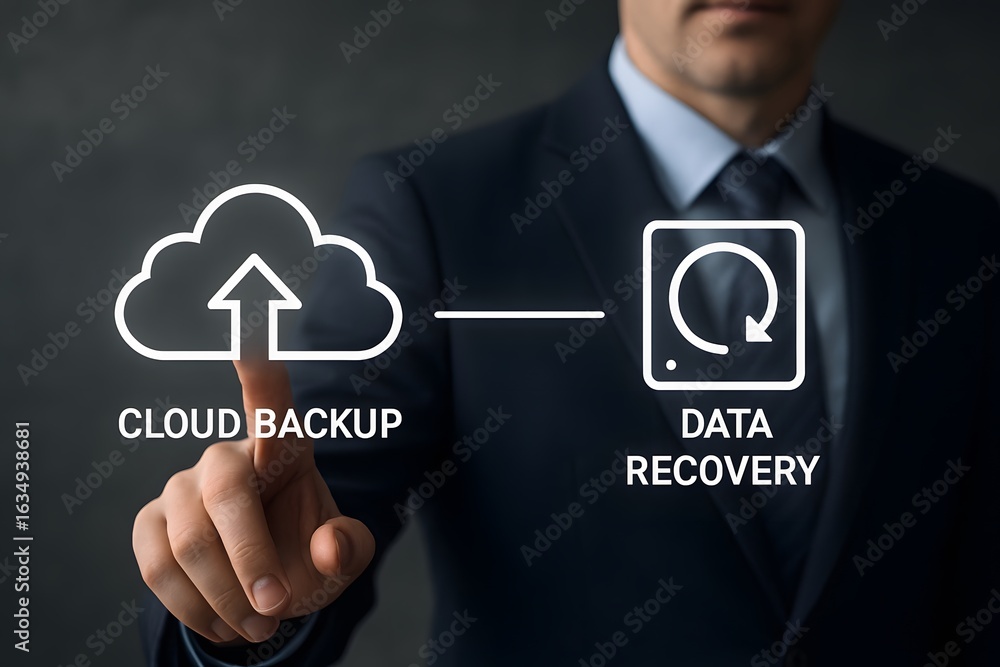 Poster secure data backup and recovery solutions for business continuity strategy now