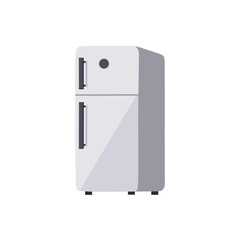 Modern Refrigerator Illustration Isolated on White Background Kitchen Appliance