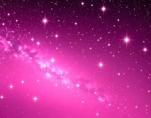 Obraz premium Rosa Nachthimmel mit Sternen 