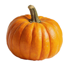 Obraz premium Fresh orange pumpkin isolated on transparent background for autumn and halloween
