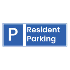 Resident Parking Only parking lot sign