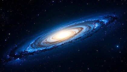 Naklejka premium Spiral galaxy in deep space (9)