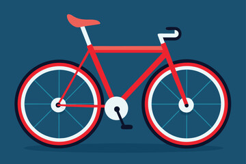 Fototapeta premium red bicycle on white background