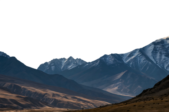 Majestic Mountains Rise High, Snow-Capped Peaks, Dramatic Landscape On AI generated by PNG