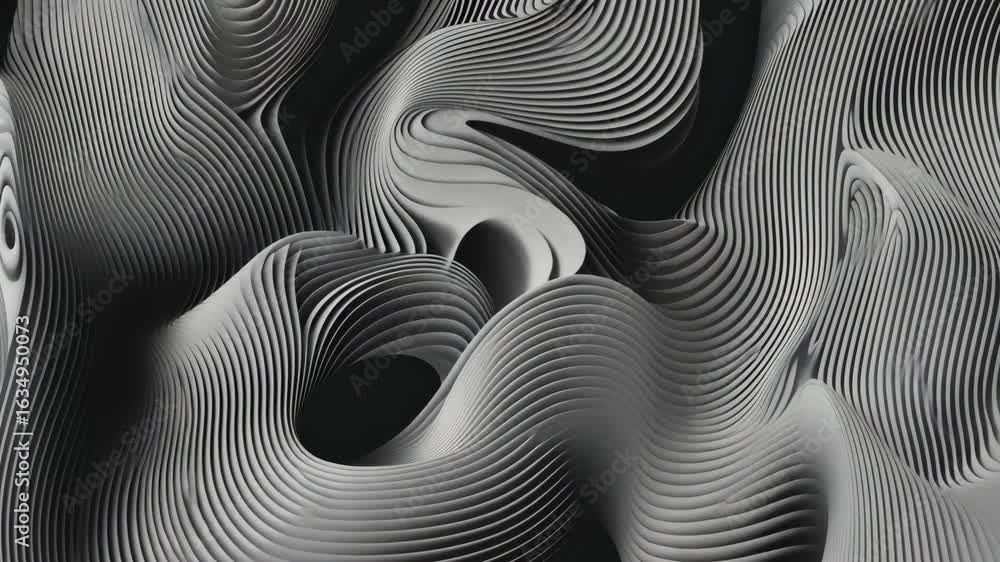 Aufkleber sleek gray line pattern vector with modern abstract design and smooth dynamic flow