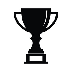 vibrant crisp clean stylish elegant modern detailed professional high quality Black Silhouette of a Trophy