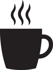Minimal Coffee Cup Silhouette – Vector Line Art for Café & Beverage Design