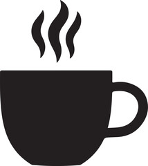 Minimal Coffee Cup Silhouette – Vector Line Art for Café & Beverage Design