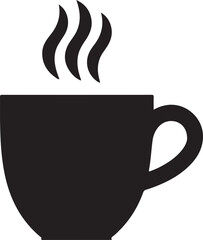Minimal Coffee Cup Silhouette – Vector Line Art for Café & Beverage Design