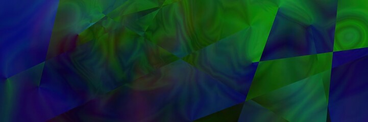 Fototapeta premium Abstract geometric pattern of blue and green hues