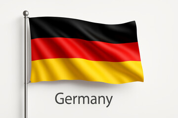 Obraz premium Germany National Flag with Fabric Texture – High-Resolution Illustration