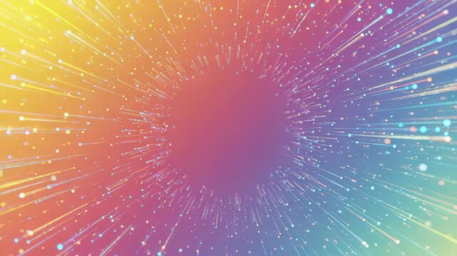 Abstract gradient color light particle explosion background, celebration and party theme