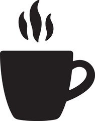 Minimal Coffee Cup Silhouette – Vector Line Art for Café & Beverage Design