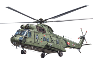 military helicopter on AI generated by PNG