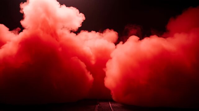 Red Exploding Mist On Person