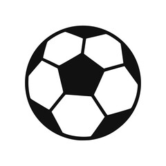 Fototapeta premium Soccer Ball Black and White Silhouette Icon